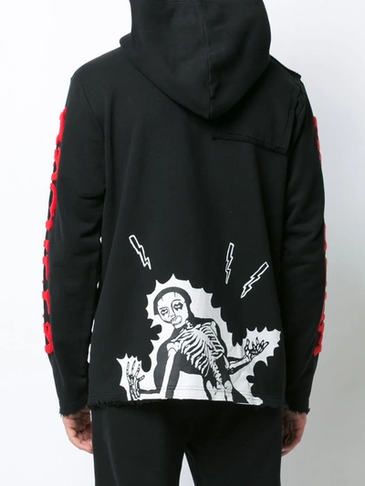 Shop Haculla Shocked 2 Death Hoodie In Black