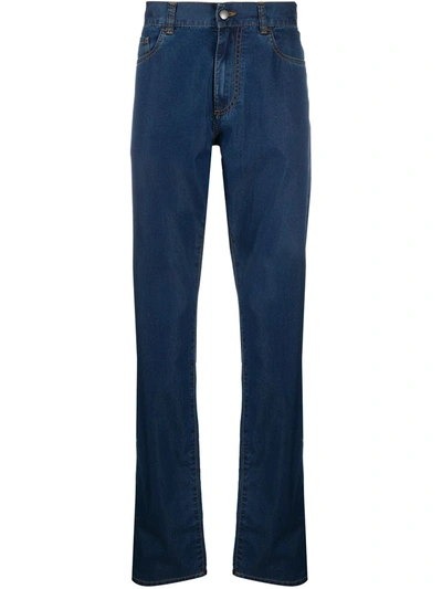 MID RISE STRAIGHT-LEG JEANS