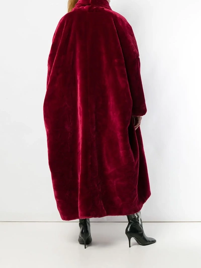 Pre-owned Dolce & Gabbana 1990 Oversized Coat In Red