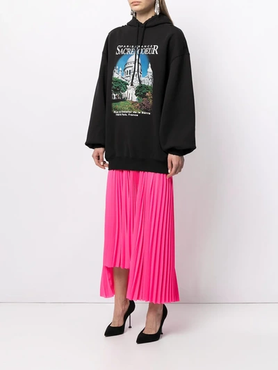 SACRÉ COEUR-PRINT OVERSIZED HOODIE