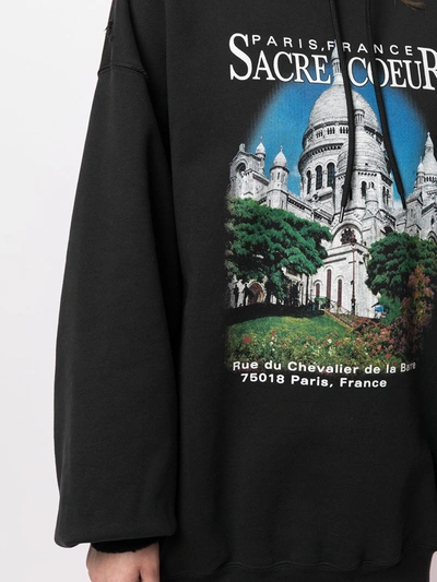 SACRÉ COEUR-PRINT OVERSIZED HOODIE