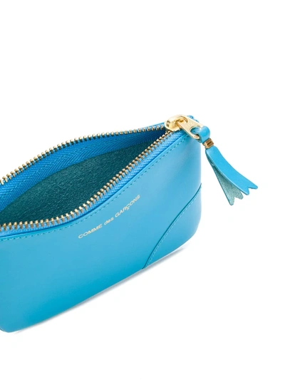 Comme Des Garçons Colour Pop Zipped Wallet In Blue