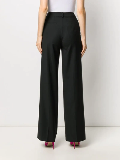 Loulou Studio Flared Wool Trousers In Black