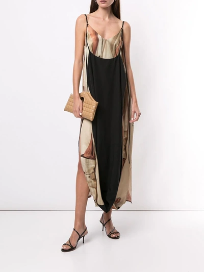 Shop Boyarovskaya Layered Cami Dress In Black