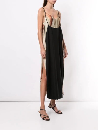 Shop Boyarovskaya Layered Cami Dress In Black