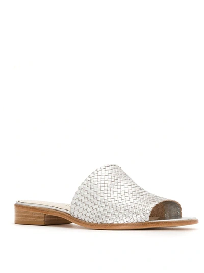 Sarah Chofakian Leather Mules In Grey