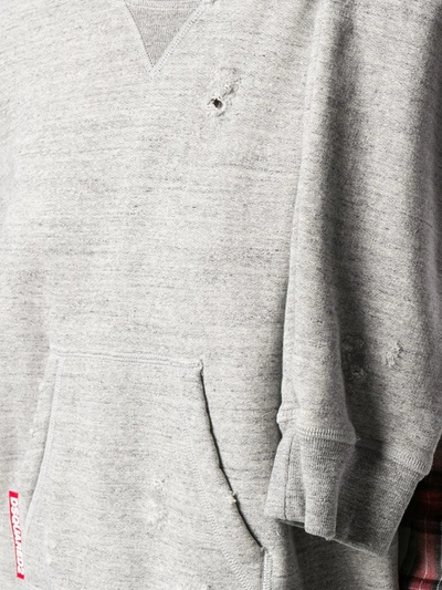 Dsquared2 Check Detail Sweatshirt In Grey