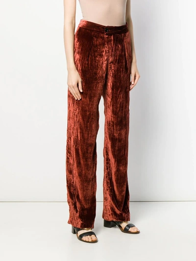 CHLOÉ STRAIGHT LEG TROUSERS - 棕色