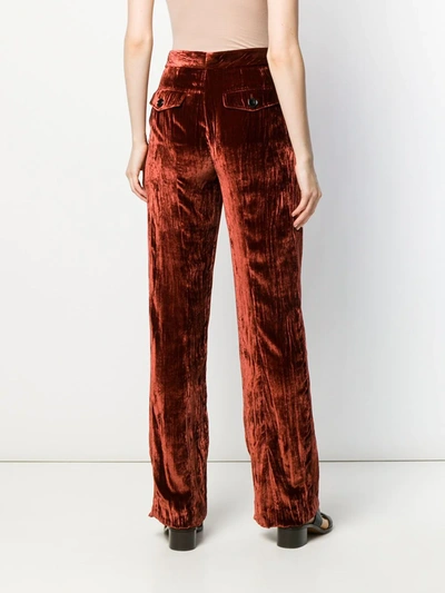 CHLOÉ STRAIGHT LEG TROUSERS - 棕色