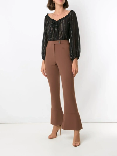 Amir Slama Metallic Bodysuit In Black