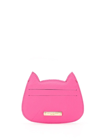 Shop Sarah Chofakian Cat Card-holder In Pink