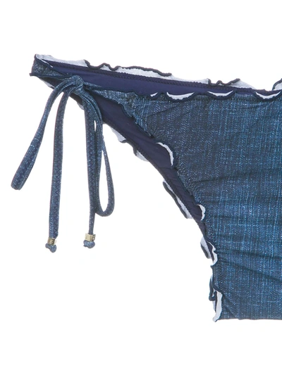 Shop Amir Slama Denim Bikini Set In Blue