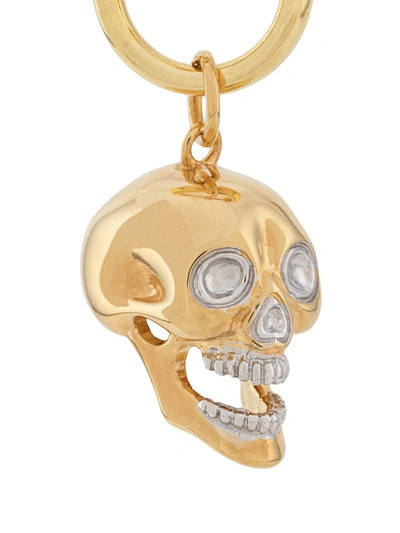 Shop True Rocks Skull Hoop Earring In Gold
