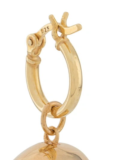 Shop True Rocks Skull Hoop Earring In Gold