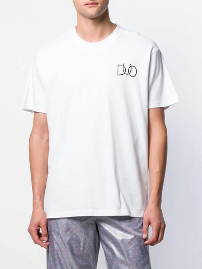 Shop Duo Logo Graphic Print T-shirt In White