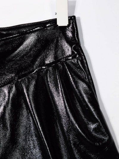 Msgm High-shine Finish Shorts In 黑色