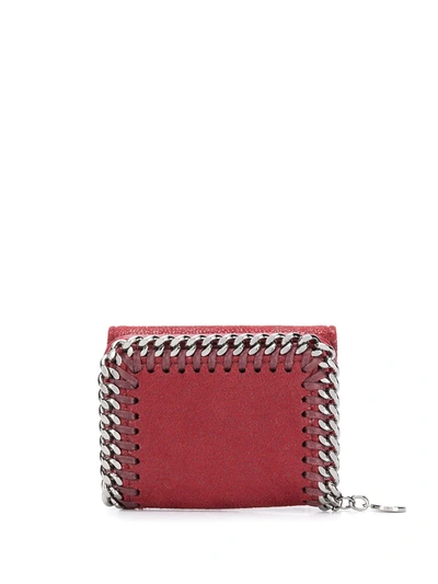 Shop Stella Mccartney Falabella Small Flap Wallet In Red