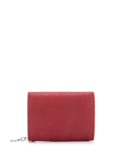 Shop Stella Mccartney Falabella Small Flap Wallet In Red