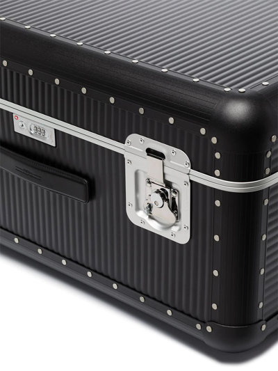 Shop Fpm - Fabbrica Pelletterie Milano Bank Trunk On Wheels 84 Suitcase In Black