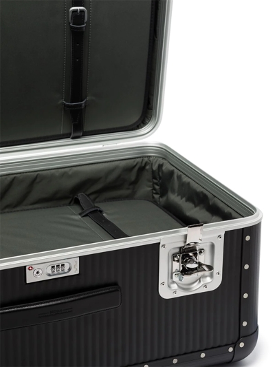 Shop Fpm - Fabbrica Pelletterie Milano Bank Trunk On Wheels 84 Suitcase In Black