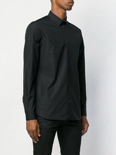 Shop Saint Laurent Pointed Collar Shirt In Black