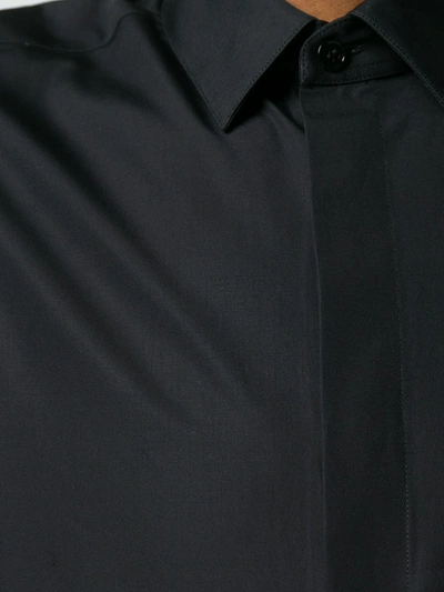 Shop Saint Laurent Pointed Collar Shirt In Black