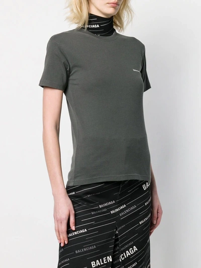 Shop Balenciaga Crew Neck T-shirt In Grey