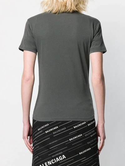 Shop Balenciaga Crew Neck T-shirt In Grey