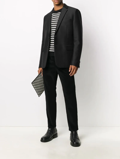 Shop Dolce & Gabbana Elasticated Corduroy Trousers In Black