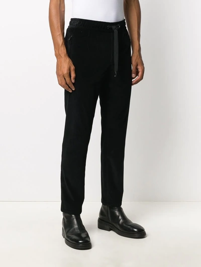 Shop Dolce & Gabbana Elasticated Corduroy Trousers In Black