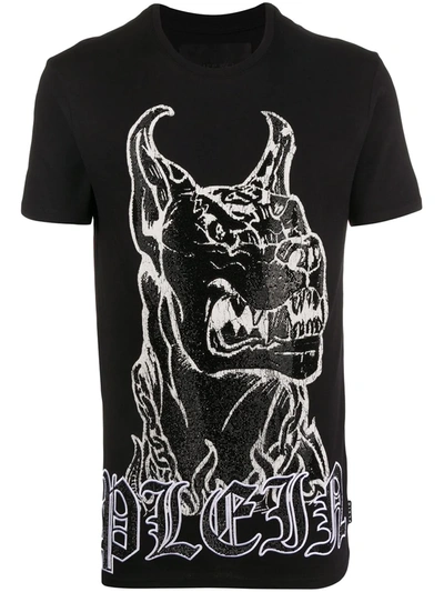 Shop Philipp Plein Ss Gothic Crew Neck T-shirt In Black