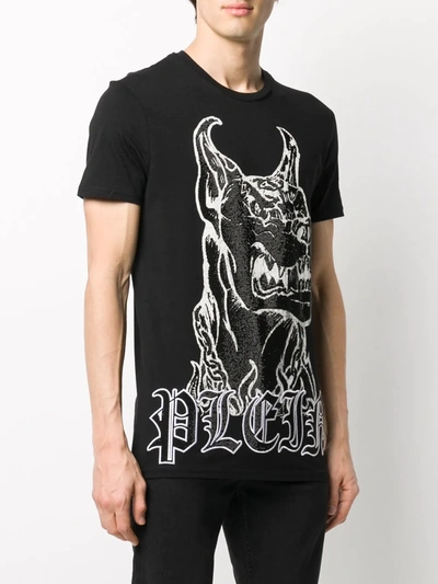 Shop Philipp Plein Ss Gothic Crew Neck T-shirt In Black