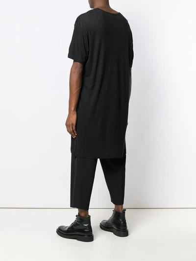 Shop Yohji Yamamoto Oversized Print T-shirt In Black