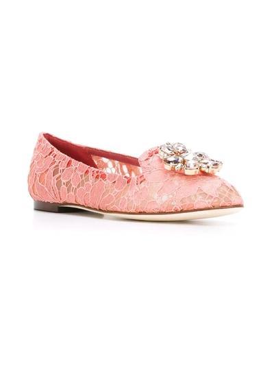 Shop Dolce & Gabbana 'vally' Slippers In Pink