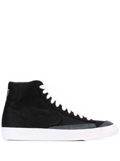 Nike Blazer Mid 77 Vintage We "black Canvas" Sneakers In Black