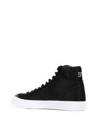 Nike Blazer Mid 77 Vintage We "black Canvas" Sneakers In Black