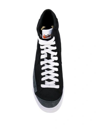 Nike Blazer Mid 77 Vintage We "black Canvas" Sneakers In Black