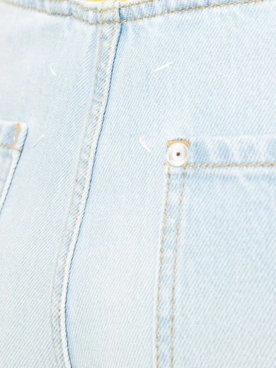 Maison Margiela Deconstructed High Waist Jeans In Blue