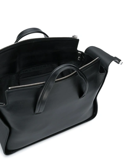 Shop Alyx Boxy Leather Tote In Black