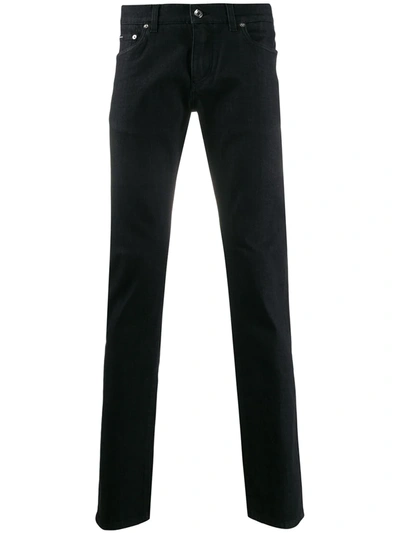 Shop Dolce & Gabbana Slim-fit Jeans In Black