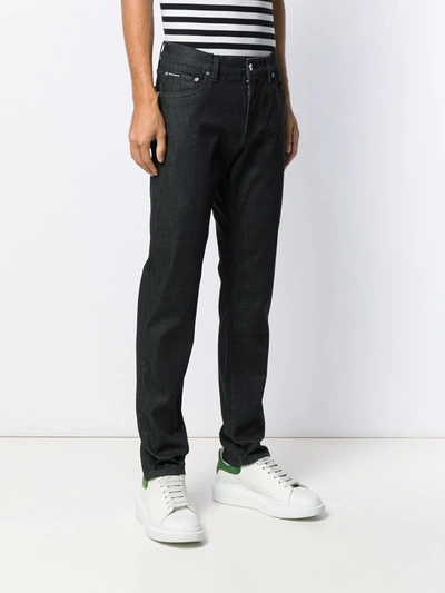 Shop Dolce & Gabbana Slim-fit Jeans In Black