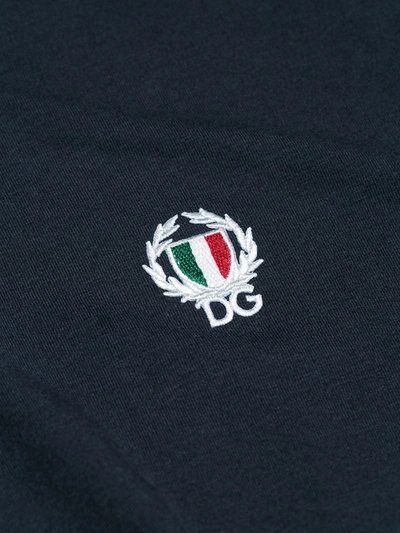 Shop Dolce & Gabbana Logo Crest T-shirt In Blue