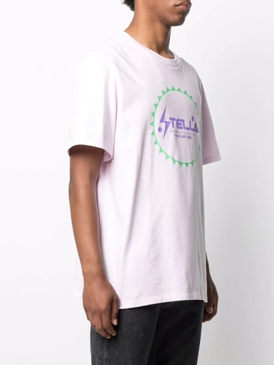 Shop Stella Mccartney Logo-print T-shirt In Pink