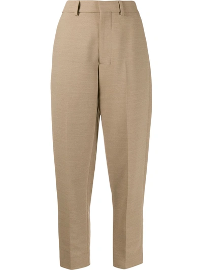 Shop Ami Alexandre Mattiussi Cigarette Leg Trousers In Neutrals