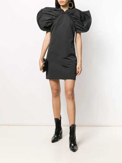 Shop Givenchy Ruffled Mini Dress In Black
