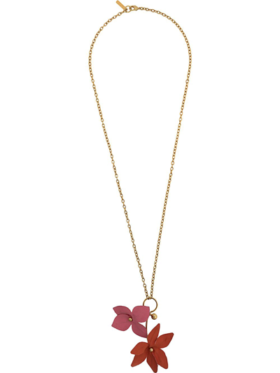 Shop Marni Flora Necklace In Gold