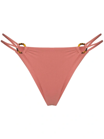 Shop Juillet Emma Ring Detail Bikini Bottoms In Pink