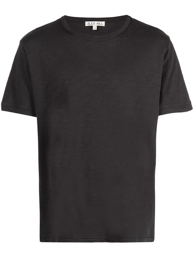 Shop Alex Mill Standard Slub Cotton T-shirt In Schwarz