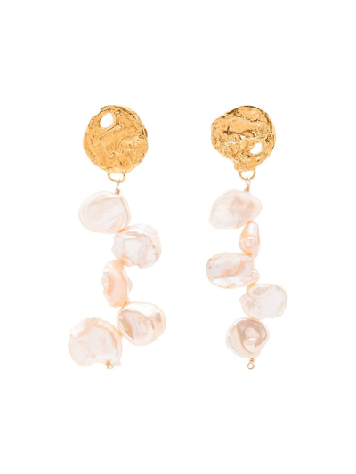 Shop Alighieri La Jetee 24kt Gold-plated Pearl Earrings