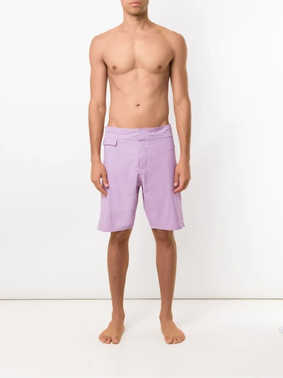 Amir Slama Plain Swim Shorts In Purple